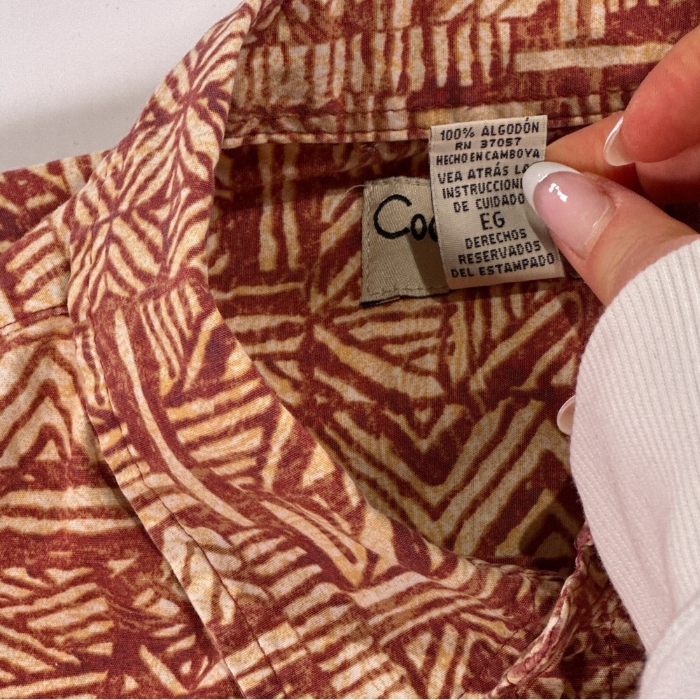 Cooke Street Honolulu Men’s Aloha Shirt Tapa Geometric Print XL - Picture 5 of 10